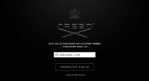 Creed Flat 10% Discount On Your First Order - Newsletter Sign Up