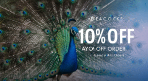 Peacocks 10% Off All Order